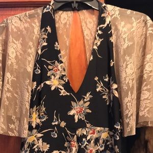 Anna Sui 2017 Spring collection floral dress.